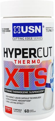 USN, Hypercut Thermo XTS, 60 Liquid Capsules ,والصحة، والطاقة، وفقدان الوزن، والنظام الغذائي