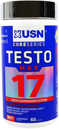 USN, Testo Max 17, 60 Capsules ,الصحة، الرجال، التستوستيرون