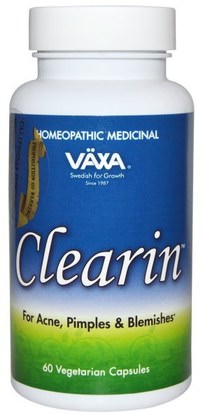 Vaxa International, Clearin, 60 Veggie Caps ,الصحة، حب الشباب