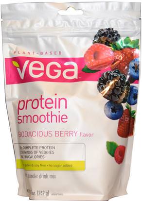Vega, Protein Smoothie, Bodacious Berry, 9.2 oz (262 g) ,Herb-sa