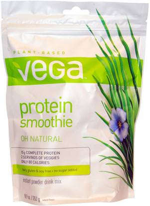 Vega, Protein Smoothie, Oh Natural, 8.9 oz (252 g) ,Herb-sa