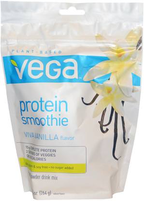 Vega, Protein Smoothie, Viva Vanilla Flavor, 9.3 oz (264 g) ,Herb-sa