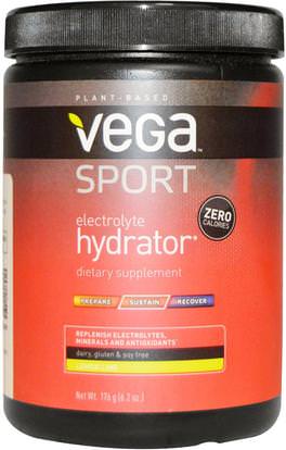 Vega, Sport, Electrolyte Hydrator, Lemon Lime, 6.2 oz (176 g) ,والرياضة، بالكهرباء شرب التجديد