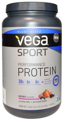 Vega, Sport Performance Protein, Berry Flavor, 28.3 oz (801 g) ,والرياضة، والرياضة، والبروتين