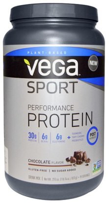 Vega, Sport Performance Protein, Chocolate, 29.5 oz (837 g) ,والرياضة، والرياضة، والبروتين