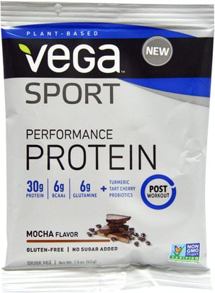 Vega, Sport Performance Protein, Mocha, 1.5 oz (43 g) ,Herb-sa