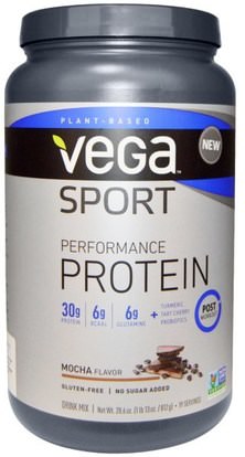 Vega, Sport Performance Protein, Mocha Flavor, 28.6 oz (812 g) ,والرياضة، والرياضة، والبروتين