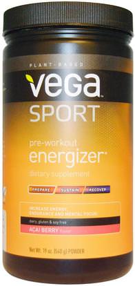 Vega, Sport Pre-Workout Energizer, Acai Berry Flavor, 19 oz (540 g) ,والرياضة، تجريب
