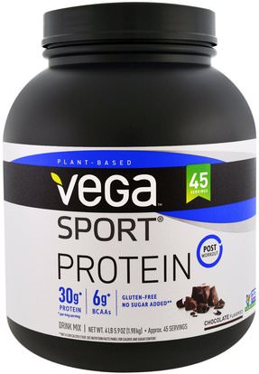 Vega, Sport Protein, Chocolate Flavored, 4 lb 5.9 oz (1.98 kg) ,المكملات الغذائية، بروتين، بروتين الرياضة، الرياضة، الرياضة