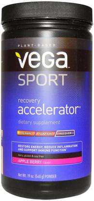 Vega, Sport, Recovery Accelerator, Powder, Apple Berry, 19 oz (540 g) ,والرياضة، والرياضة