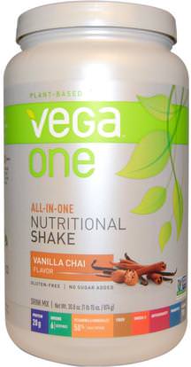 Vega, Vega One, All-in-One Nutritional Shake, Vanilla Chai, 30.8 oz (874 g) ,المكملات الغذائية، سوبرفوودس