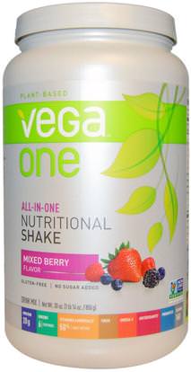 Vega, Vega One Shake, Mixed Berry, 30 oz (850 g) ,المكملات الغذائية، سوبرفوودس