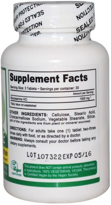 Herb-sa Deva, Vegan, Glucosamine, Non-Shellfish, 500 mg, 90 Tablets
