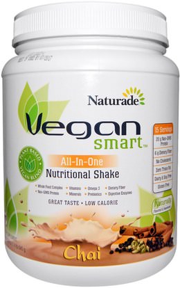 Vegan Smart, VeganSmart, All-In-One Nutritional Shake, Chai, 22.8 oz (645 g) ,المكملات الغذائية، سوبرفوودس