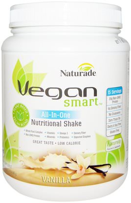 Vegan Smart, VeganSmart, All-In-One Nutritional Shake, Vanilla, 22.8 oz (645 g) ,المكملات الغذائية، سوبرفوودس