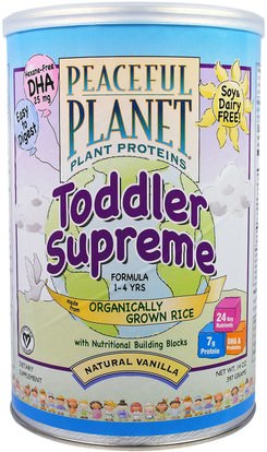 VegLife, Toddler Supreme Formula, 1-4 Years, Natural Vanilla, 14 oz (397 g) ,الغذاء، مسحوق الحليب، صحة الأطفال، حليب الأطفال والحليب المجفف