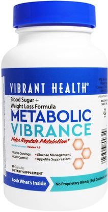 Vibrant Health, Metabolic Vibrance, Version 1.0, 90 Capsules ,الصحة، نسبة السكر في الدم