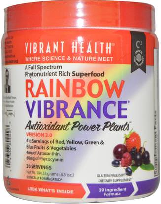 Vibrant Health, Rainbow Vibrance, Antioxidant Power Plants, Version 3.0, 6.5 oz (184.33 g) ,المكملات الغذائية، سوبرفوودس
