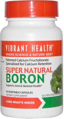 Vibrant Health, Super Natural Boron, 60 Veggie Caps ,المكملات الغذائية، والمعادن، البورون