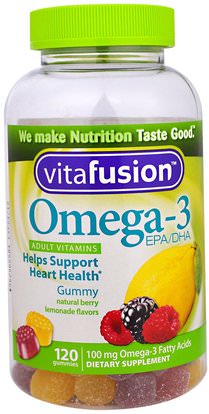 VitaFusion, Omega-3, EPA/DHA, 120 Gummies ,المكملات الغذائية، إيفا أوميجا 3 6 9 (إيبا دا)، دا، إيبا
