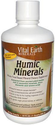 Vital Earth Minerals, Humic Minerals, 32 fl oz (946 ml) ,المكملات الغذائية، المعادن، المعادن السائلة