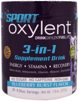 Vitalah, 3-in-1 Supplement Drink, Blueberry Burst, 7.8 oz (222 g) ,والرياضة، بالكهرباء شرب التجديد
