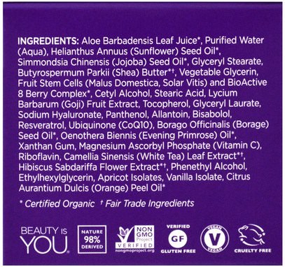 فيتامين سي Andalou Naturals, Perfecting Cream, Goji Peptide, Age Defying, 1.7 fl oz (50 ml)