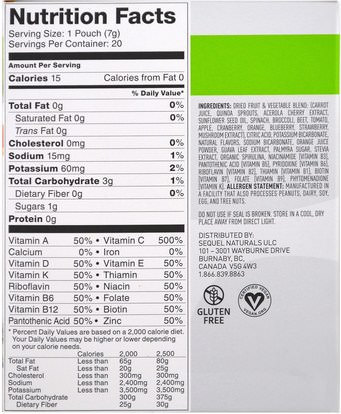 الفيتامينات، الفيتامينات السائلة Vega, Vega Drink Mix, Vitamins, Grapefruit Orange Flavored, 20 Pouches, 0.2 oz (6.8 g) Each