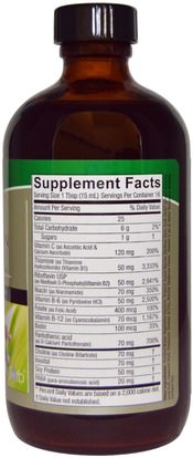 الفيتامينات السائل، فيتامين ب المعقدة Natures Answer, Liquid Vitamin B-Complex, Natural Tangerine Flavor, 8 fl oz (240 ml)