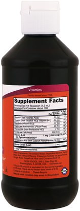 الفيتامينات السائل، فيتامين ب، فيتامين b12، فيتامين b12 - السائل Now Foods, B-12, Liquid, B-Complex, 8 fl oz (237 ml)