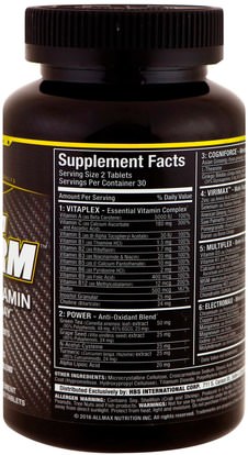 الفيتامينات، الرجال الفيتامينات، والرياضة ALLMAX Nutrition, Premium Vitaform, Performance Vitamin, 60 Tablets