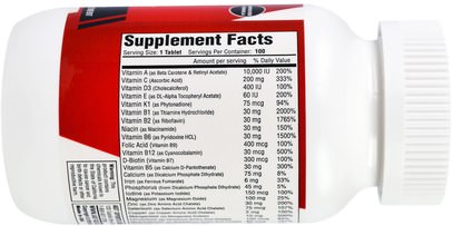 الفيتامينات، الفيتامينات AST Sports Science, Multi-Pro 32X, 100 Tablets