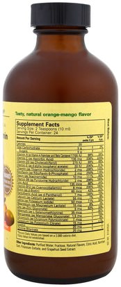 الفيتامينات، الفيتامينات المتعددة، الأطفال الفيتامينات المتعددة، الفيتامينات السائلة ChildLife, Essentials, Multi Vitamin & Mineral, Natural Orange/Mango Flavor, 8 fl oz (237 ml)