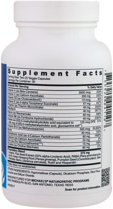 الفيتامينات، الفيتامينات المتعددة، الأطفال الفيتامينات Michaels Naturopathic, Teen Boys Caps, Daily Multi-Vitamin, 60 Veggie Caps