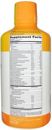 الفيتامينات، الفيتامينات Country Life, Food Based Multivitamin & Mineral Complex, Natural Mango Flavor, 32 fl oz (944 ml)