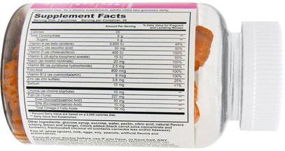 الفيتامينات، الفيتامينات المتعددة، غوميس الفيتامينات، الفيتامينات قبل الولادة T.RQ, Prenatal Multivitamin & Mineral, Adult Gummy, Cherry Lemon Orange, 60 Gummies