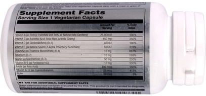 الفيتامينات، الفيتامينات Solaray, Once Daily High Energy, Multi-Vita-Min, 60 Vegetarian Capsules