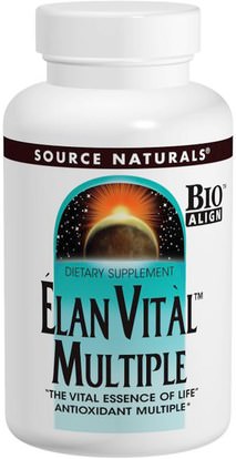 الفيتامينات، الفيتامينات Source Naturals, Elan Vital Multiple, 90 Tablets