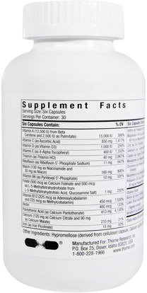 الفيتامينات، الفيتامينات Thorne Research, Basic Nutrients IV with Copper and Iron, 180 Vegetarian Capsules