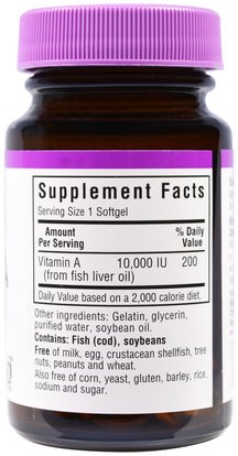 الفيتامينات، فيتامين أ Bluebonnet Nutrition, Vitamin A, 100 Softgels