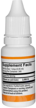 الفيتامينات، فيتامين أ InterPlexus Inc., NutriSorb A, Liquid Vitamin A, 0.6 fl oz (17 ml)