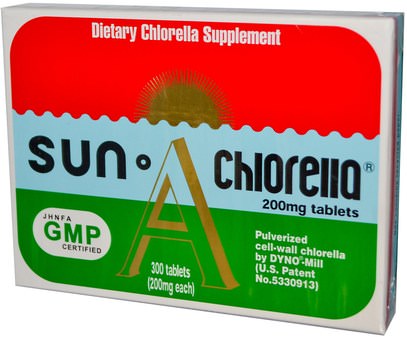 الفيتامينات، فيتامين أ Sun Chlorella, A, 200 mg, 300 Tablets