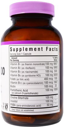 الفيتامينات، فيتامين ب المعقدة 100 Bluebonnet Nutrition, B-Complex 100, 100 Veggie Caps