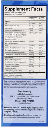 الفيتامينات، فيتامين ب المعقدة LypriCel, Liposomal B Complex Plus, 30 Packets, 0.2 fl oz (6 ml) Each
