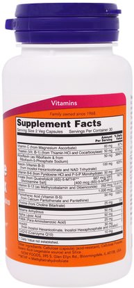 الفيتامينات، فيتامين ب المعقدة Now Foods, Co-Enzyme B-Complex, 60 Veggie Caps