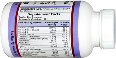 الفيتامينات، فيتامين ب، فيتامين ب 6 - البيريدوكسين، ص 5 ص (بيريدوكسال 5 الفوسفات)، الفيتامينات المتعددة Kirkman Labs, Nu-Thera with 50 mg P-5-P, 300 Capsules