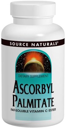 الفيتامينات، فيتامين ج أسكوربيل بالميتات (ج استر) Source Naturals, Ascorbyl Palmitate, 500 mg, 90 Capsules