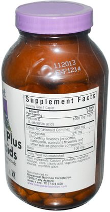 الفيتامينات، فيتامين ج Bluebonnet Nutrition, C-1000 Plus Bioflavonoids, 180 Caplets