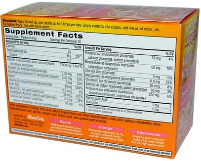 الفيتامينات، فيتامين ج Emergen-C, 1,000 mg Vitamin C, Tropical, 30 Packets, 9.0 g Each