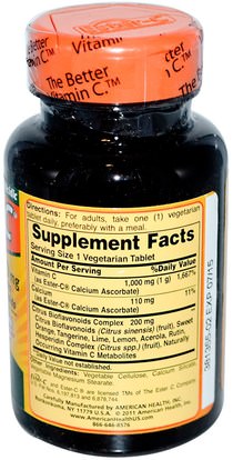الفيتامينات، فيتامين ج، استر بيوفلافونويدس ج American Health, Ester-C, 1000 mg, 45 Veggie Tabs